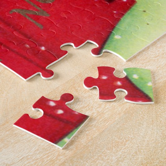 Retro-Jahrgang Weihnachten Weihnachtsfeiertag Puzzle (Seite)