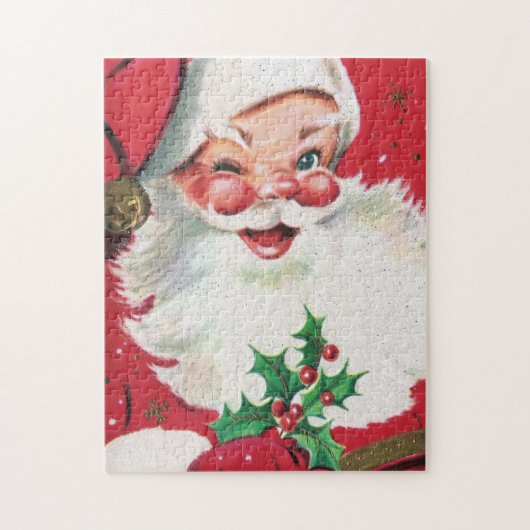 Retro-Jahrgang Weihnachten Weihnachtsfeiertag Puzzle (Vertikal)