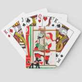 Retro-Jahrgang Weihnachten Weihnachtsfeiertag Spielkarten (Rückseite)