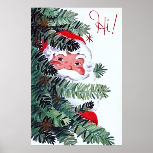 Retro-Jahrgang Weihnachten Weihnachtsfeiertag Weih Poster (Vorne)