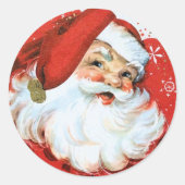 Retro-Jahrgang Weihnachten Weihnachtsfest Runder Aufkleber (Vorderseite)