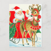 Retro-Jahrgang Weihnachten Weihnachtsmann (Vorderseite)