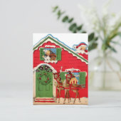 Retro-Jahrgang Weihnachten Weihnachtsmann (Stehend Vorderseite)