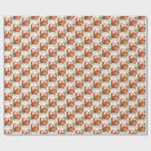 Retro-Jahrgang Weihnachten Weihnachtsmann Party Geschenkpapier (Flach)