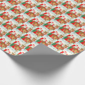 Retro-Jahrgang Weihnachten Weihnachtsmann Party Geschenkpapier (Ecke)