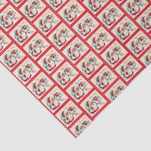 Retro-Jahrgang Weihnachten Weihnachtsmann Party  Seidenpapier (Ausschnitt)