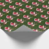 Retro-Jahrgang Weihnachten Weihnachtsmann-Rentiere Geschenkpapier (Ecke)