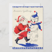 Retro-Jahrgang Weihnachten Weihnachtsschneemann (Vorderseite)