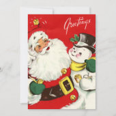 Retro-Jahrgang Weihnachten Weihnachtsweih Snowman (Vorderseite)