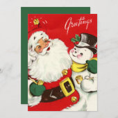 Retro-Jahrgang Weihnachten Weihnachtsweih Snowman (Vorne/Hinten)