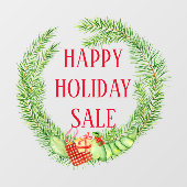 Retro-Jahrgang Weihnachten Wunder glücklicher Urla Fensteraufkleber (Blatt)