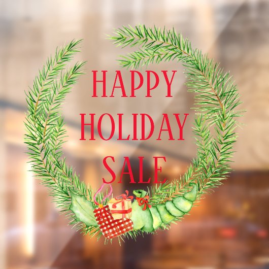 Retro-Jahrgang Weihnachten Wunder glücklicher Urla Fensteraufkleber (Blatt 2)