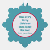 Retro-Jahrgang WeihnachtsAngels Baby Jesus fügen T Ornament Karte (Rückseite)