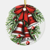 Retro-Jahrgang Weihnachtsbrötchen Urlaub Keramik Ornament (Vorne)