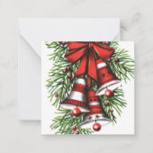 Retro-Jahrgang Weihnachtsbrötchen Urlaub Mitteilungskarte (Vorderseite)