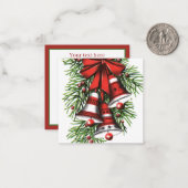 Retro-Jahrgang Weihnachtsbrötchen Urlaub Mitteilungskarte (Vorderseite/Rückseite Beispiel)