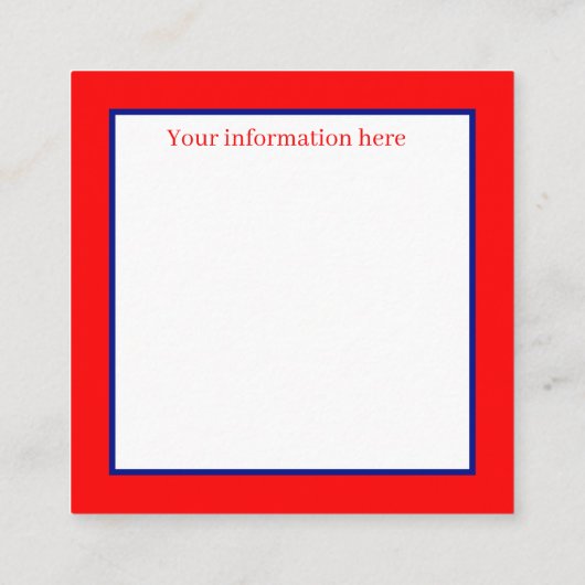 Retro-Jahrgang Weihnachtsfeiertag Quadratische Visitenkarte (Rückseite)