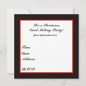 Retro-Jahrgang Weihnachtskarte machen Schneemann-P Einladung (Rückseite)