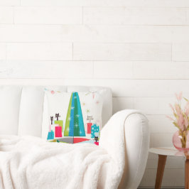 Retro-Jahrgang Weihnachtskatzen Urlaub Kissen