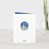 Retro-Jahrgang Weihnachtskirche Urlaub Karte (Rückseite)