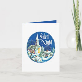 Retro-Jahrgang Weihnachtskirche Urlaub Karte