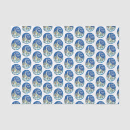 Retro-Jahrgang Weihnachtskirche Urlaub Seidenpapier