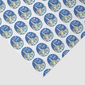 Retro-Jahrgang Weihnachtskirche Urlaub Seidenpapier (Ausschnitt)