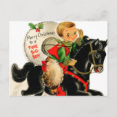 Retro-Jahrgang Weihnachtsmann Feiertagspostkarte (Vorderseite)