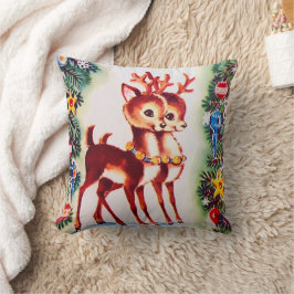 Retro Jahrgang Weihnachtsrüber Dekoration Kissen