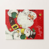 Retro-Jahrgang Weihnachtsschneemann Holiday Puzzle (Horizontal)