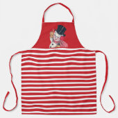 Retro-Jahrgang Weihnachtsschneemann Holiday Schürze (Vorderseite)