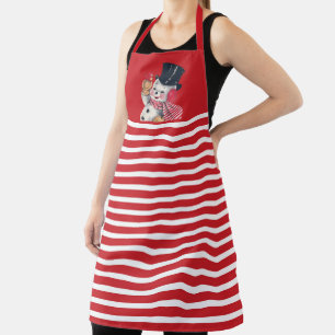 Retro-Jahrgang Weihnachtsschneemann Holiday Schürze