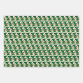 Retro-Jahrgang Weihnachtsschneemänner Urlaub Geschenkpapier Set (Vorderseite 3)