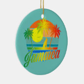 Retro Jamaica Sommerstrand Urlaub für Männer Fraue Keramik Ornament (Rechts)