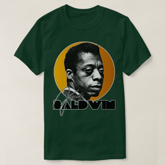 Retro James Baldwin Gold Tribute T-Shirt (Design vorne)