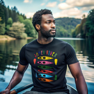 Retro James River Kayaking T - Shirt