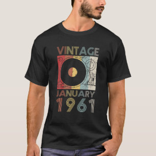 Retro Januar 1961 T 61St Geburtstagsgeschenk 61 Ja T-Shirt