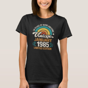 Retro Januar 1985 38 Jahre alt 38. Geburtstag T-Shirt