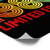 Retro January 1986 Limited Edition 40-year-old 40t Poster (Ecke)