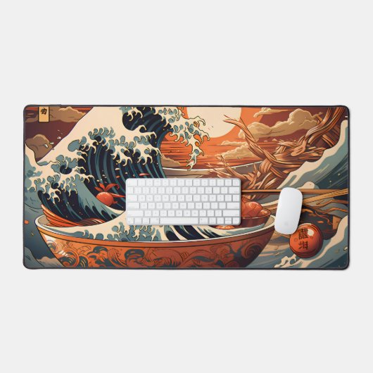Retro Japanese Art Desk Mat - The Great Ramen off Schreibtischunterlage (Tastatur & Maus)