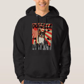 Retro Japanese Dogzilla Cardigan Welsh Corgi Hoodie (Vorderseite)