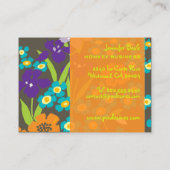 Retro Japanisch Iris Visitenkarte (Rückseite)