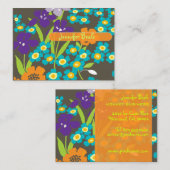 Retro Japanisch Iris Visitenkarte (Vorne/Hinten)