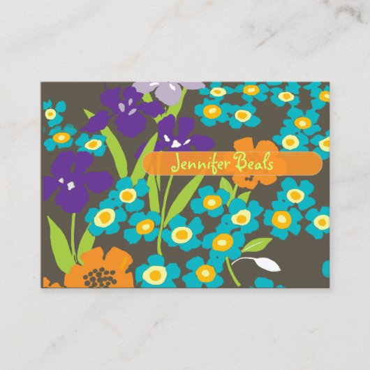 Retro Japanisch Iris Visitenkarte (Vorderseite)