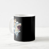 Retro Japanisch Samurai Kat Shark Vintag Kanagawa Kaffeetasse (Vorderseite Links)