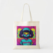 Retro Japanisch Urban Fashion Neon Mascot Face Dol