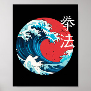 Retro Japanisch Wave Kenpo Karate Martial Arts Sel Poster