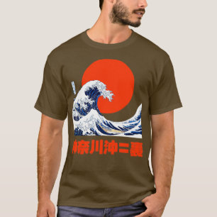 Retro-Japanische Grafik mit großer Welle T-Shirt