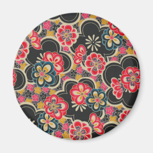 Retro japanische Kimono Origami Kirschblüte Blume Magnet
