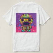Retro japanische urbane Mode inspiriert Cartoon t T-Shirt (Design Rückseite)